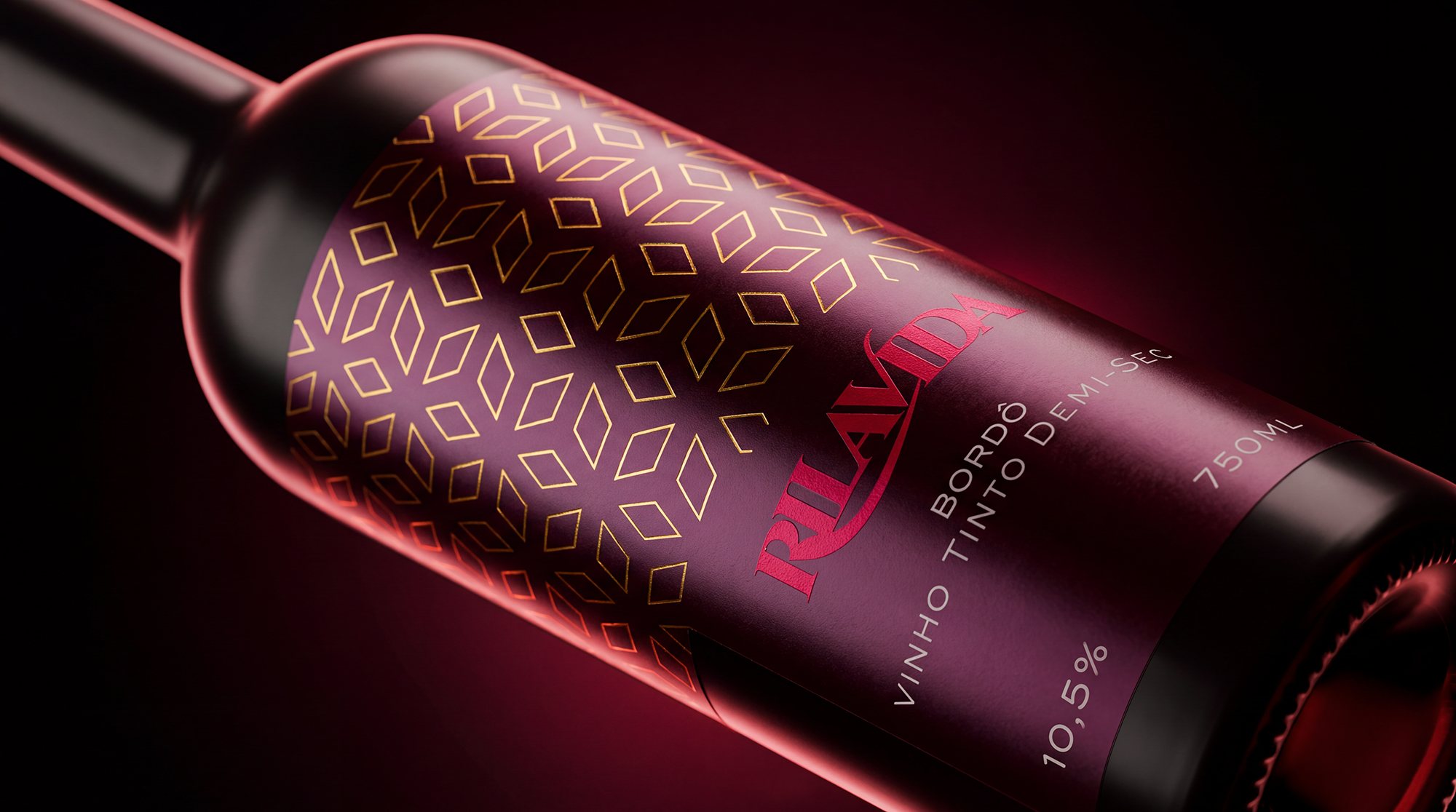 Rótulo do vinho Rilavida Bordô