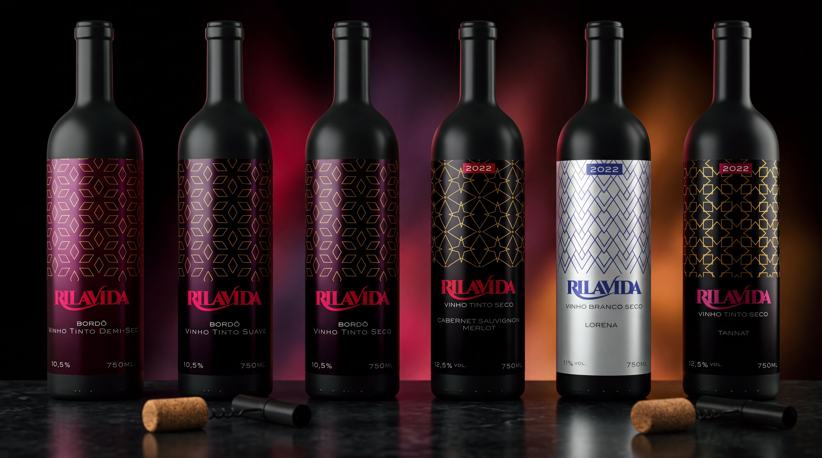 Linha de vinhos Rilavida